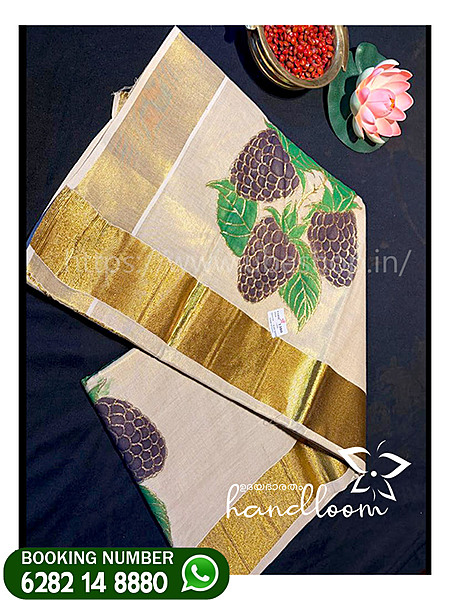 vishu-special-set-saree-grape embroidery