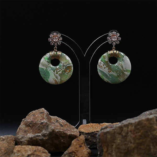 Ethereal Jade Marble earrings