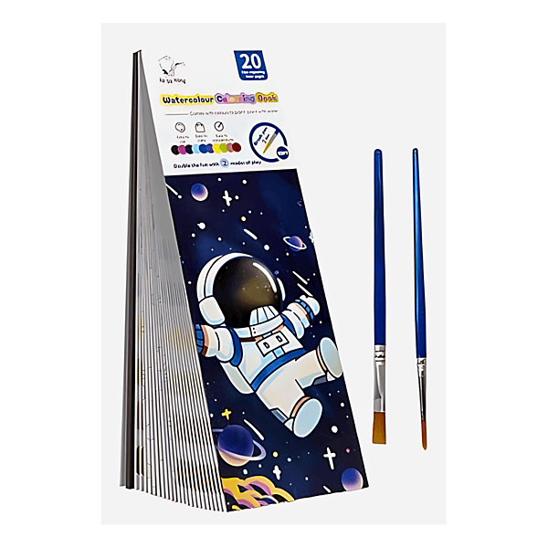 Scratch and Water Colouring Book - Astronaut