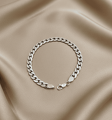 925 Silver Classic Curb Gents Bracelet