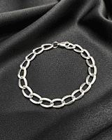 925 Silver Vanguard Oval Link Bracelet