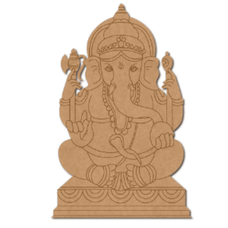 Wooden Cutout - Ganpati Wooden Cutout - Ganpati