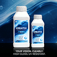 Creatix 2:1 Epoxy Resin | Crystal Clear Art Resin & Hardener | Bubble Free | Gloss Finish