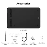 XP-Pen Deco01 V3 Digital Drawing Pen Tablet (10 x 6.2) inches, & collar microphone