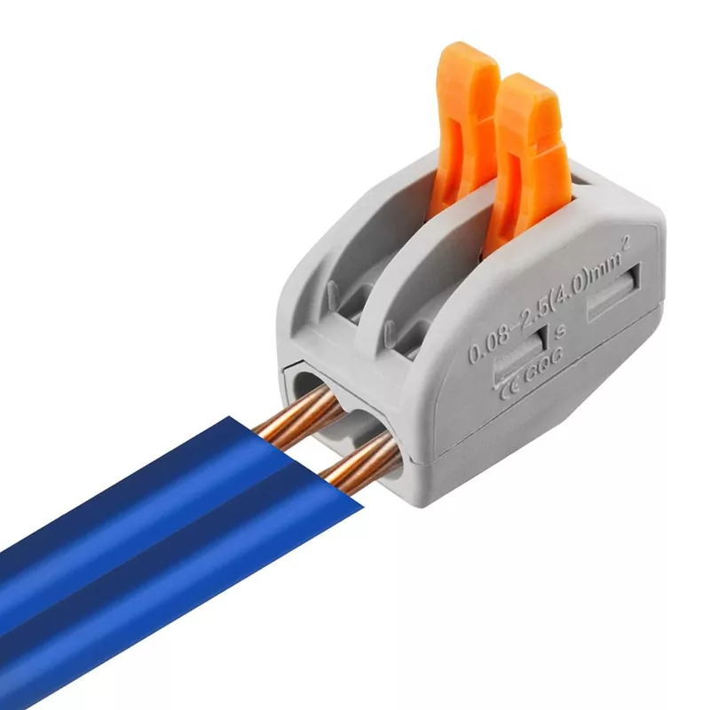 Fast Wire Clip Connector,  Quick Disconnect, 2 Wire Connector (Pack of 1)