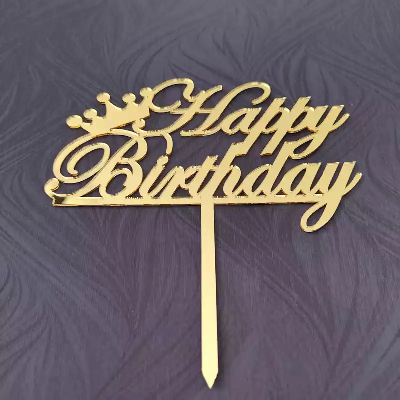 Happy Birthday Acrylic Topper 12