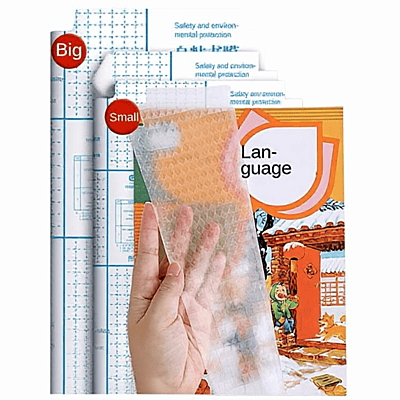 MERSA Transparent Self-Adhesive Book Cover Film - 30 Pcs (3 Sizes) MERSA Transparent Self-Adhesive Book Cover Film - 30 Pcs (3 Sizes)