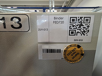 BINDER FED 720, Drying and heating chamber