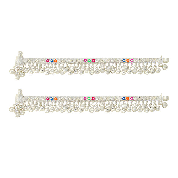 Sterling Silver Baby Anklets 6 Inch Traditional Payal