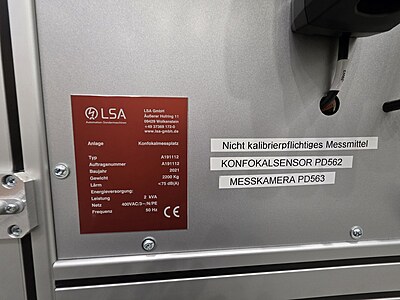 LSA A191112, Confocal measuring station