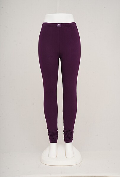 Women Dark Purple Churidhar Leggings