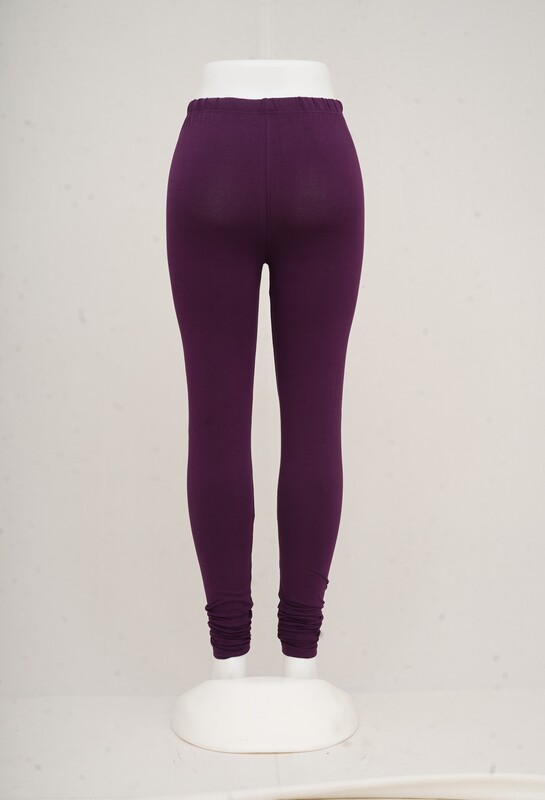 Women Dark Purple Churidhar Leggings