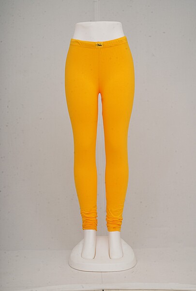 Women Dark Yellow Churidhar Leggings