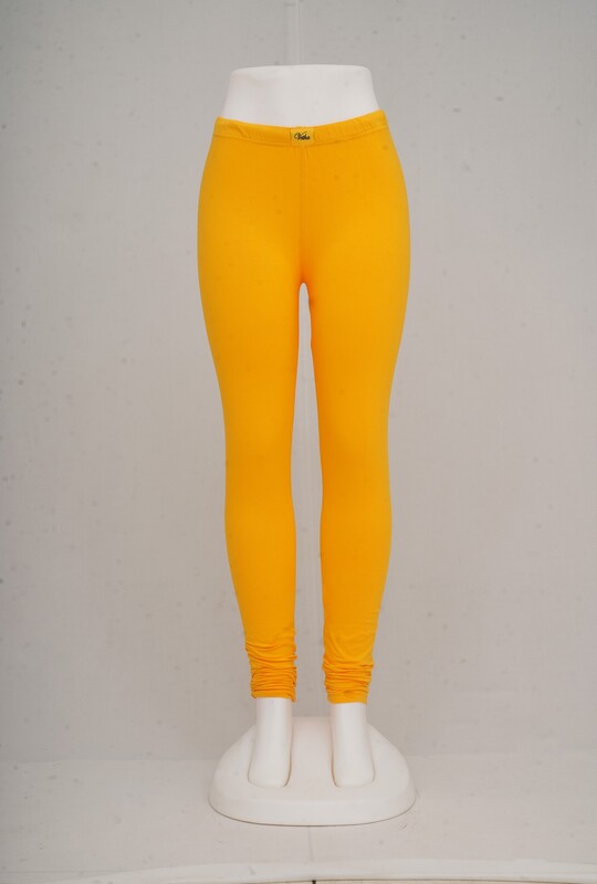Women Dark Yellow Churidhar Leggings