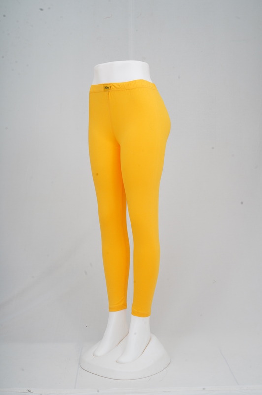 Women Dark Yellow Ankle Leggings