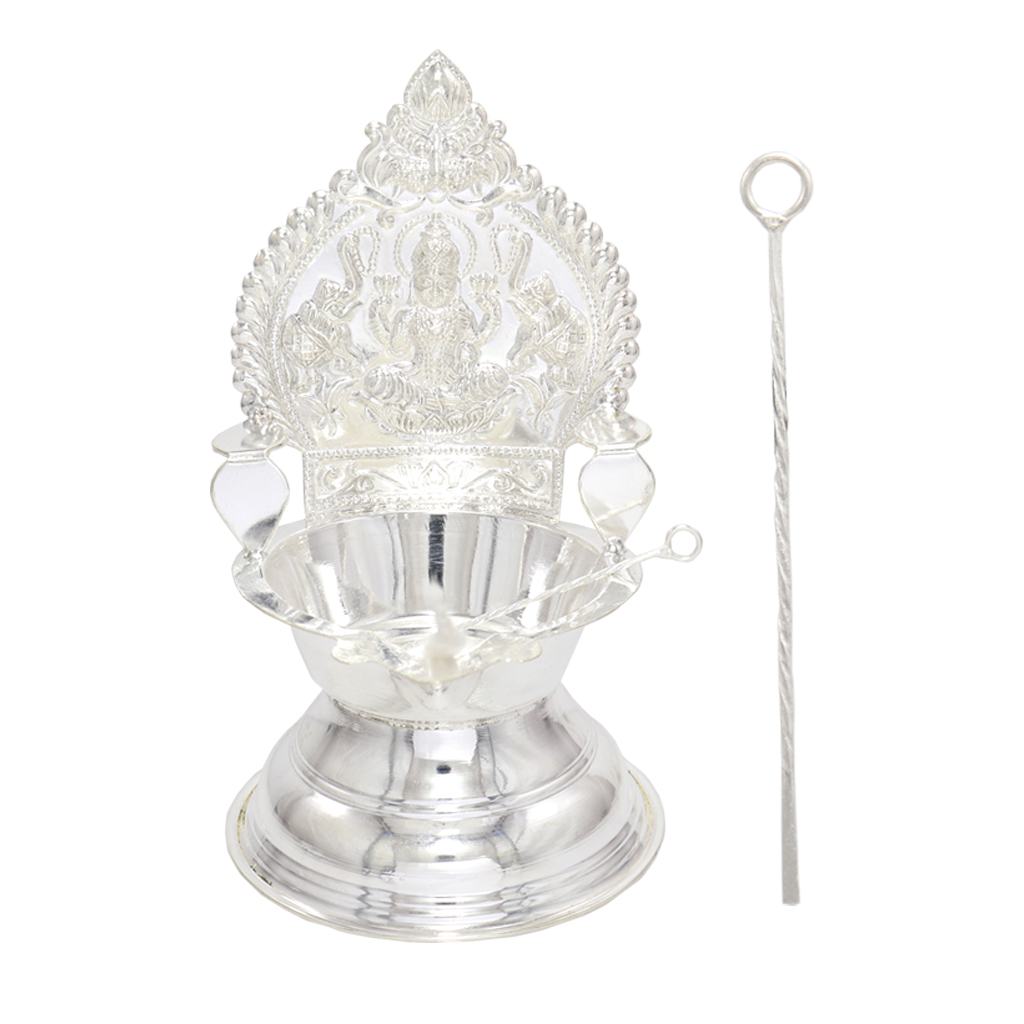 Silver Kamakshi Diya Villaku
