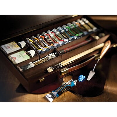 ROYAL TALENS REMBRANDT OIL COLOR BOX, WOODEN, PROFESSIONAL ROYAL TALENS REMBRANDT OIL COLOR BOX, WOODEN, PROFESSIONAL