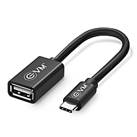 EVM OTG-04 USB C to USB A OTG Cable - Black