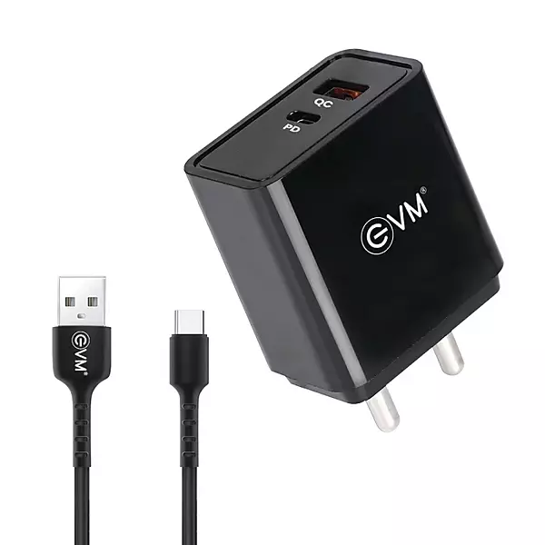 WALL CHARGER EVM QC+PD 22.5W WITH TYPE-C ENSPEED P-22