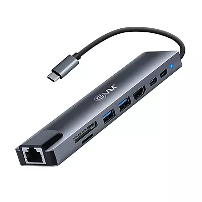 DOCKING STATION EVM 8 IN 1 TYPE C MULTI PORT