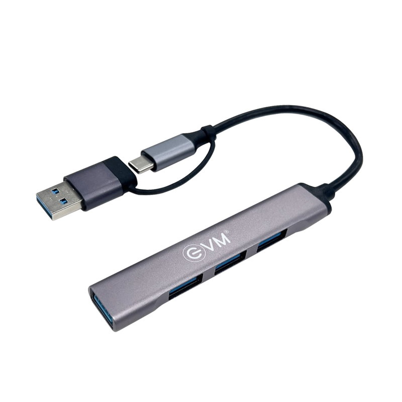 EVM CU4HP USB C + USB A 4 Port USB Hub