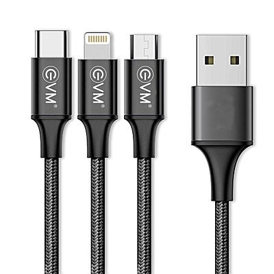 CABLE EVM NYLON BRAIDED 3 IN 1 M-3