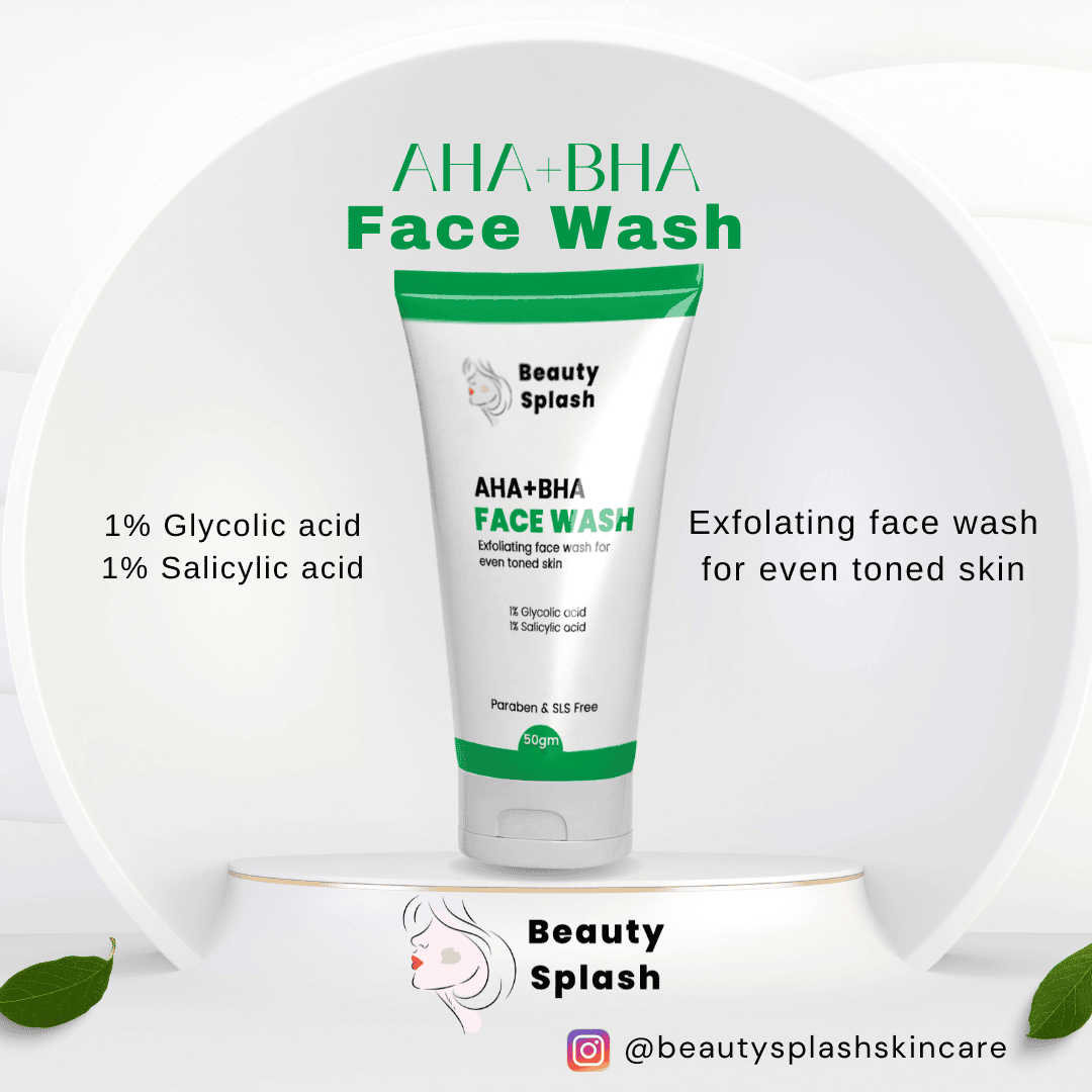 Glow Revealed: AHA + BHA Exfoliating Face Wash for Even-Toned, Radiant Skin | 50 Gms