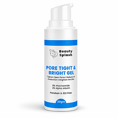 Glow & Refine: Pore Tight & Bright Gel with 8% Niacinamide & 2% Alpha Arbutin for Tightened Pores, Oil Control & Brightening