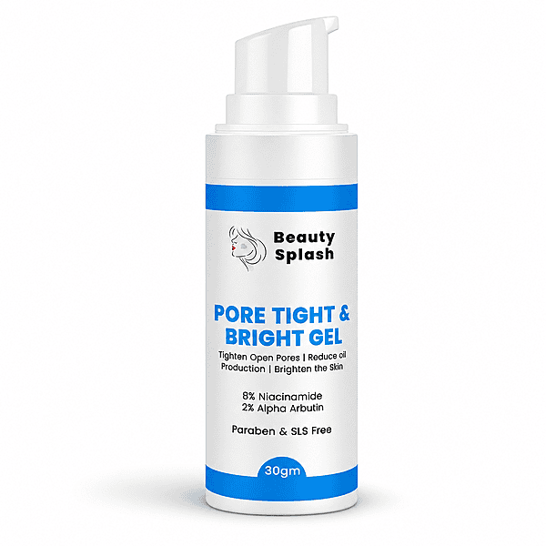 Glow & Refine: Pore Tight & Bright Gel with 8% Niacinamide & 2% Alpha Arbutin for Tightened Pores, Oil Control & Brightening