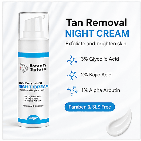Overnight Glow: Tan Removal Night Cream to Exfoliate & Brighten Skin While You Sleep