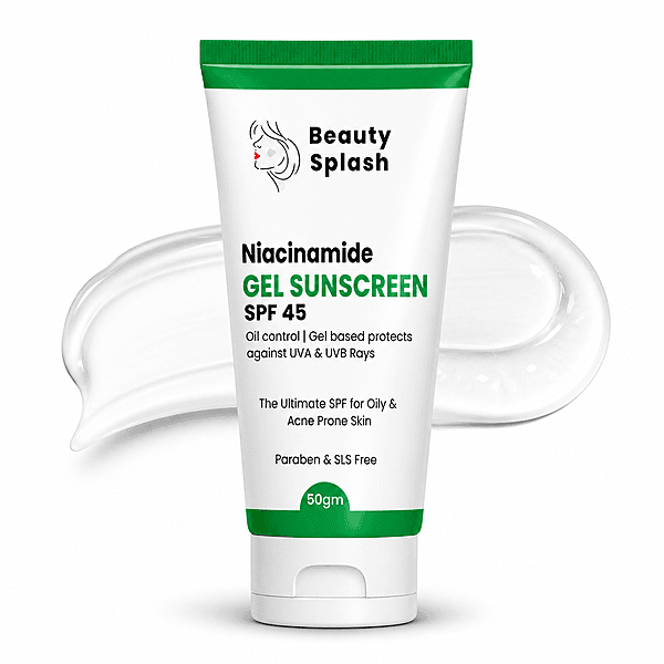 Glow & Shield: Niacinamide Gel Sunscreen SPF 45 for Oil-Free Protection & Skin Brightening | 50 Gms