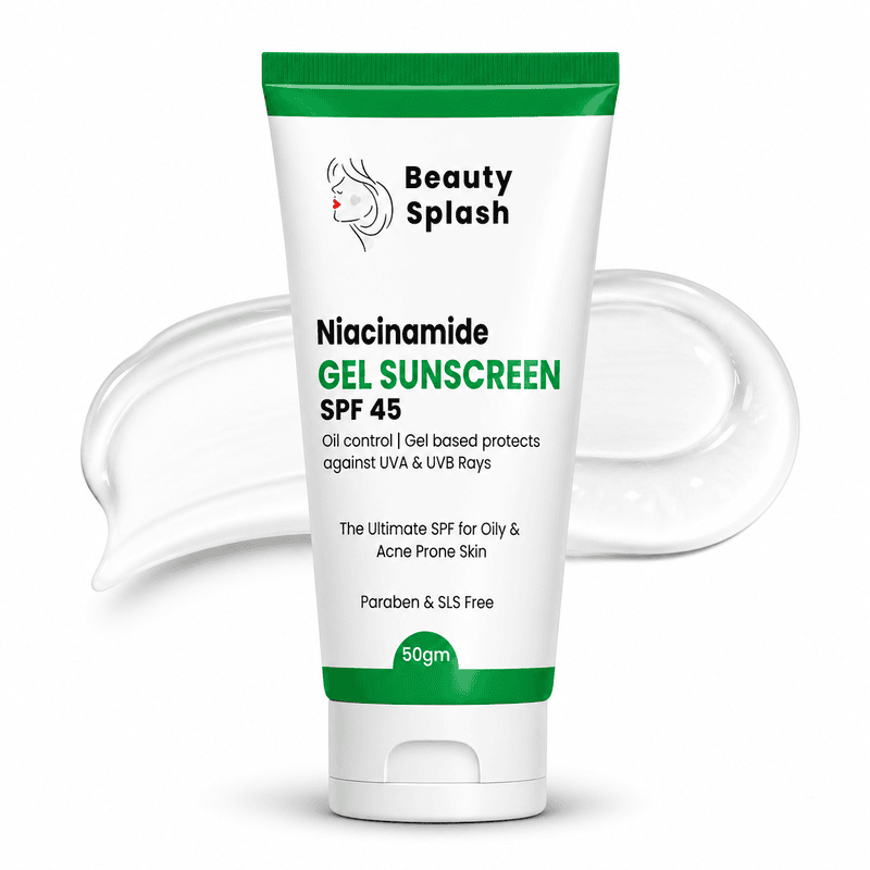 Glow & Shield: Niacinamide Gel Sunscreen SPF 45 for Oil-Free Protection & Skin Brightening | 50 Gms