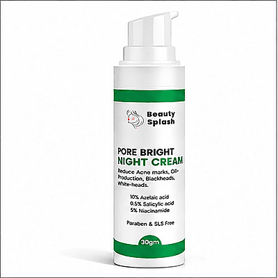 Overnight Glow: Pore Bright Night Cream to Reduce Acne Marks & Control Oil