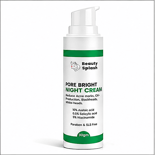 Overnight Glow: Pore Bright Night Cream to Reduce Acne Marks & Control Oil