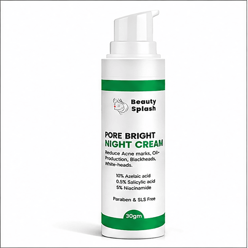 Overnight Glow: Pore Bright Night Cream to Reduce Acne Marks & Control Oil