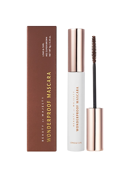 B.O.M - WONDERPROOF MASCARA LONG & CURL SUPER BROWN