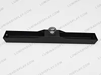 640 mm powder-coated steel LED cabinet hanging bar with forged galvanised eyebolt – Lumina