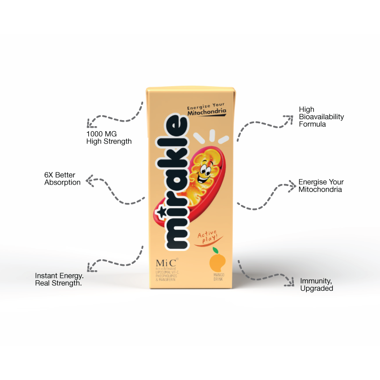 MIRAKLE the Liposomal Vitamin-C Drink ( Added Sugar)-24 Piece Pack