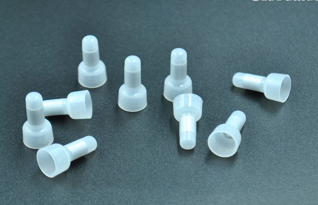 Closed End Cable Cap Crimp Connector - Protective Closed End Wire Terminals (Pack of 10)