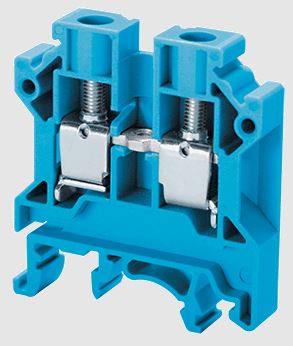 TERMINAL BLOCK POLYMIDE upto 25 sqmm  - FTS25P BLUE WITH END PLATE