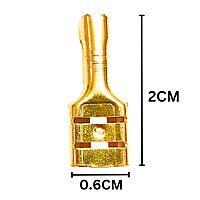 6mm Electrical Wire Cable Thimble Lugs Terminal Female Spade Wire Connectors- (Pack of 10)