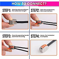 Fast Wire Clip Connector,  Quick Disconnect, 2 Wire Connector (Pack of 1)