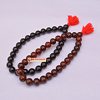 Ebony Wood & Red Sandalwood Punjabi Simrana β Spiritual Bracelet Set (1 Black & 1 Red)