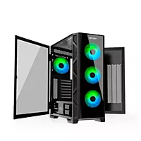 Ant Esports Dynamic GT ARGB E-ATX Mid Tower Case – Tempered Glass | ARGB Fans