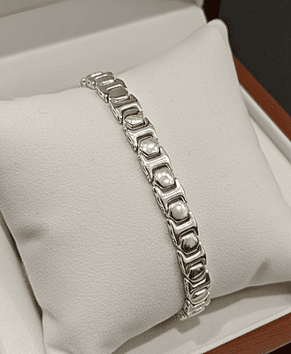 925 Silver Titan Architectural Crate Bracelet