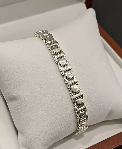 925 Silver Titan Architectural Crate Bracelet