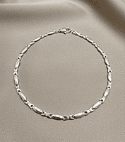 925 Silver Meridian Flux Link Gents Bracelet