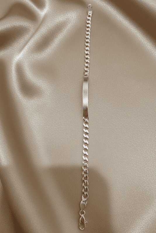 925 Silver Curb Link Gents Bracelet