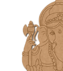 Wooden Cutout - Ganpati Wooden Cutout - Ganpati