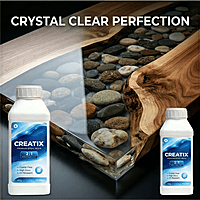 Creatix 2:1 Epoxy Resin | Crystal Clear Art Resin & Hardener | Bubble Free | Gloss Finish